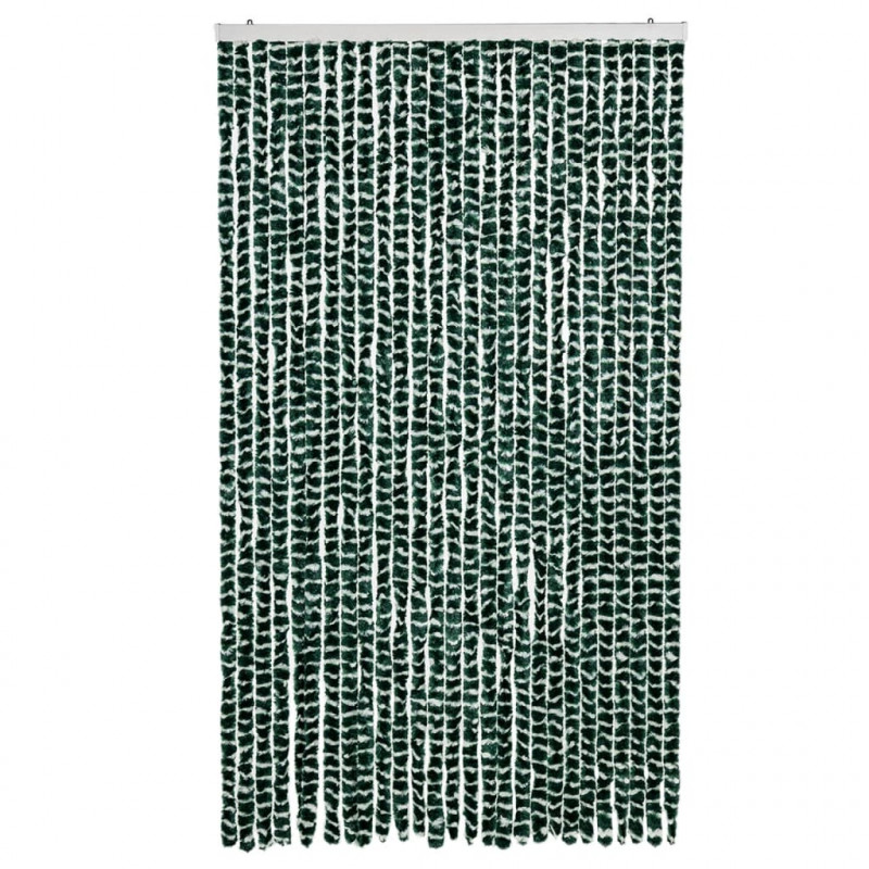 Zasłona przeciwko owadom, zielono-biała, 118x220 cm, szenil