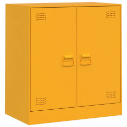 Szafka boczna, musztardowa, 67x39x73 cm, stalowa