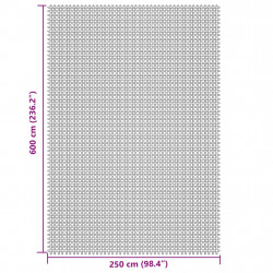 Mata podłogowa na kemping, kremowa, 6x2,5 m