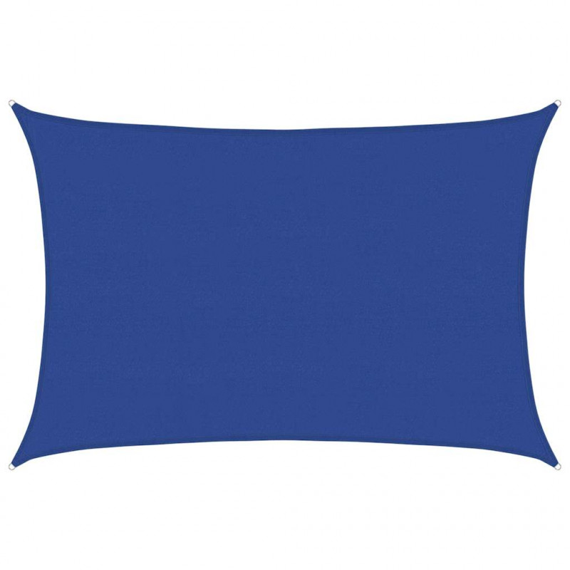 Żagiel przeciwsłoneczny, 160 g/m², niebieski, 5x6 m, HDPE