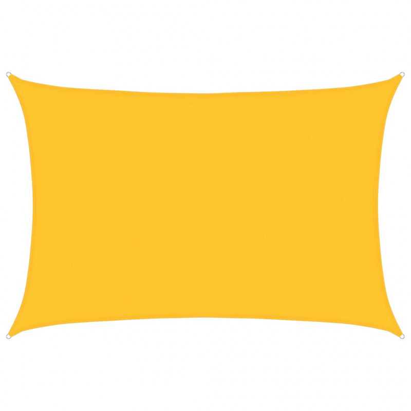 Żagiel przeciwsłoneczny, 160 g/m², żółty, 5x7 m, HDPE