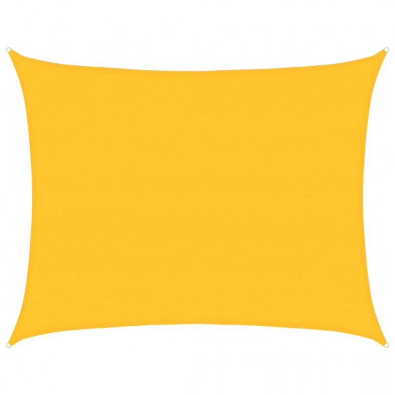 Żagiel przeciwsłoneczny, 160 g/m², żółty, 6x8 m, HDPE