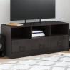 Szafka pod telewizor, czarna, 99x39x44 cm, stalowa