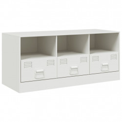 Szafka pod telewizor, biała, 99x39x44 cm, stalowa