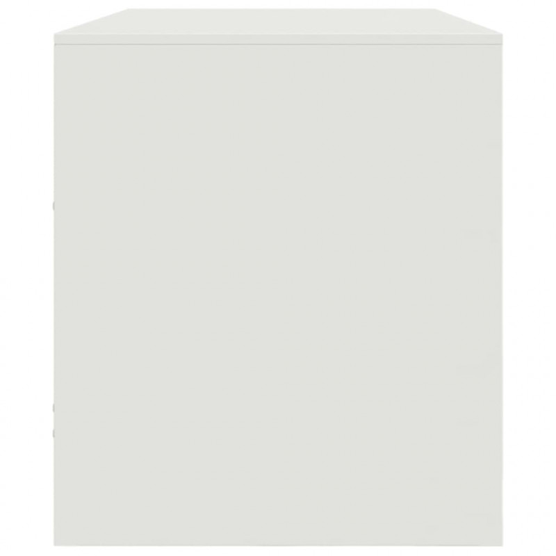 Szafka pod telewizor, biała, 99x39x44 cm, stalowa
