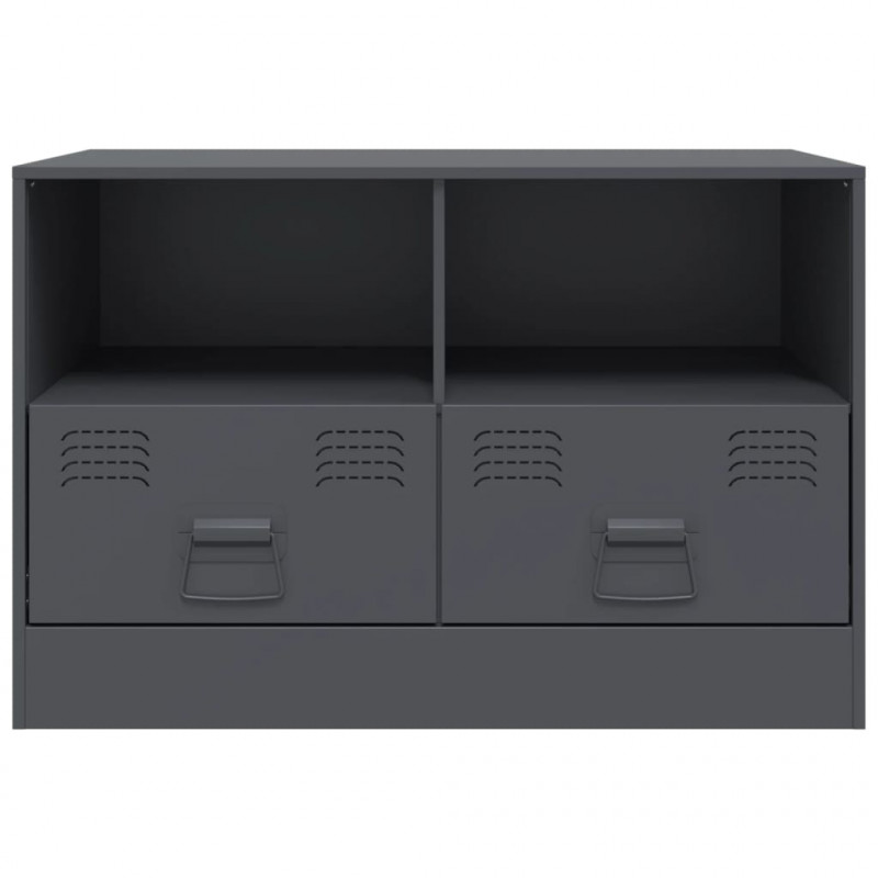 Szafki pod telewizor, 2 szt., antracytowe, 67x39x44 cm, stalowe