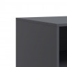 Szafki pod telewizor, 2 szt., antracytowe, 67x39x44 cm, stalowe