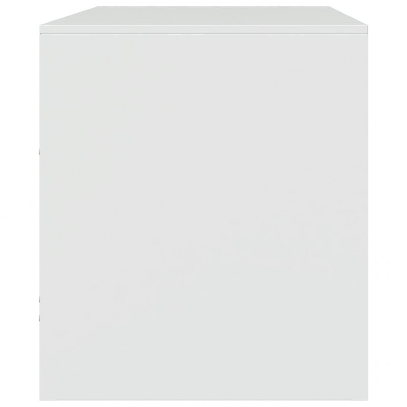 Szafki pod telewizor, 2 szt., białe, 67x39x44 cm, stalowe