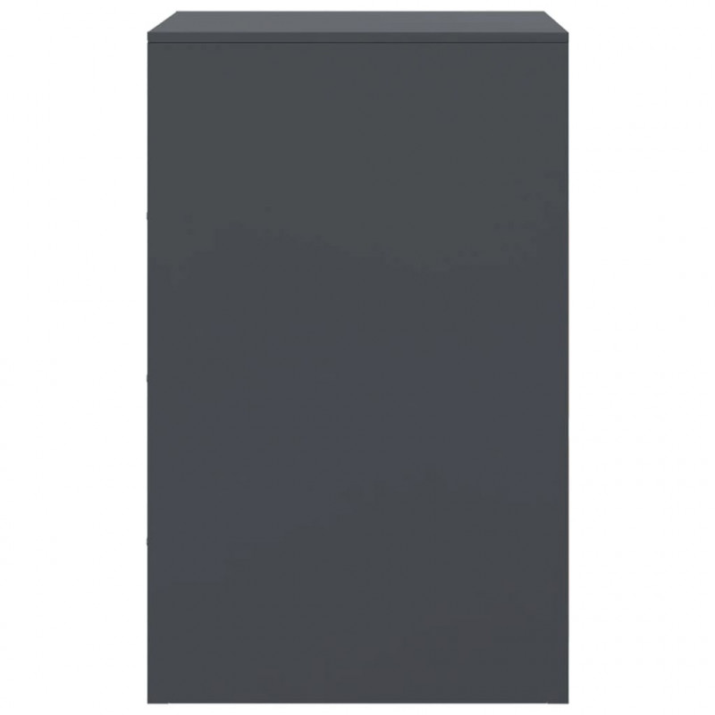 Szafka nocna, antracytowa, 34,5x39x62 cm, stal