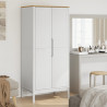 Szafa FLORO, biała, 77x53x171 cm, lite drewno sosnowe
