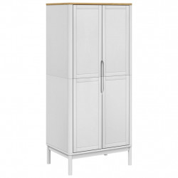 Szafa FLORO, biała, 77x53x171 cm, lite drewno sosnowe