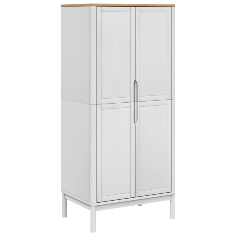 Szafa FLORO, biała, 77x53x171 cm, lite drewno sosnowe