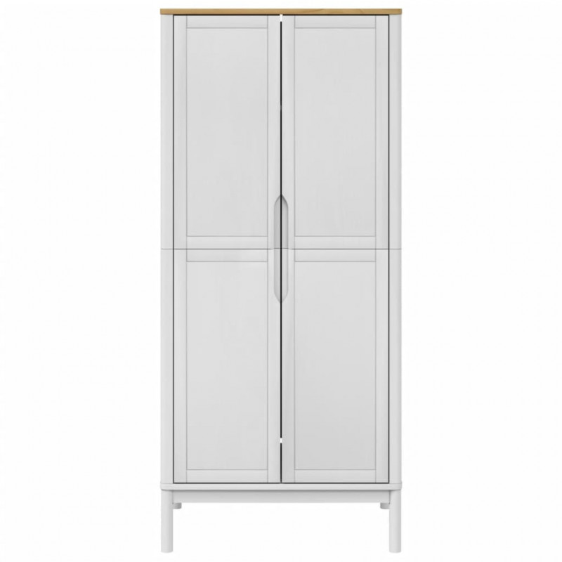 Szafa FLORO, biała, 77x53x171 cm, lite drewno sosnowe