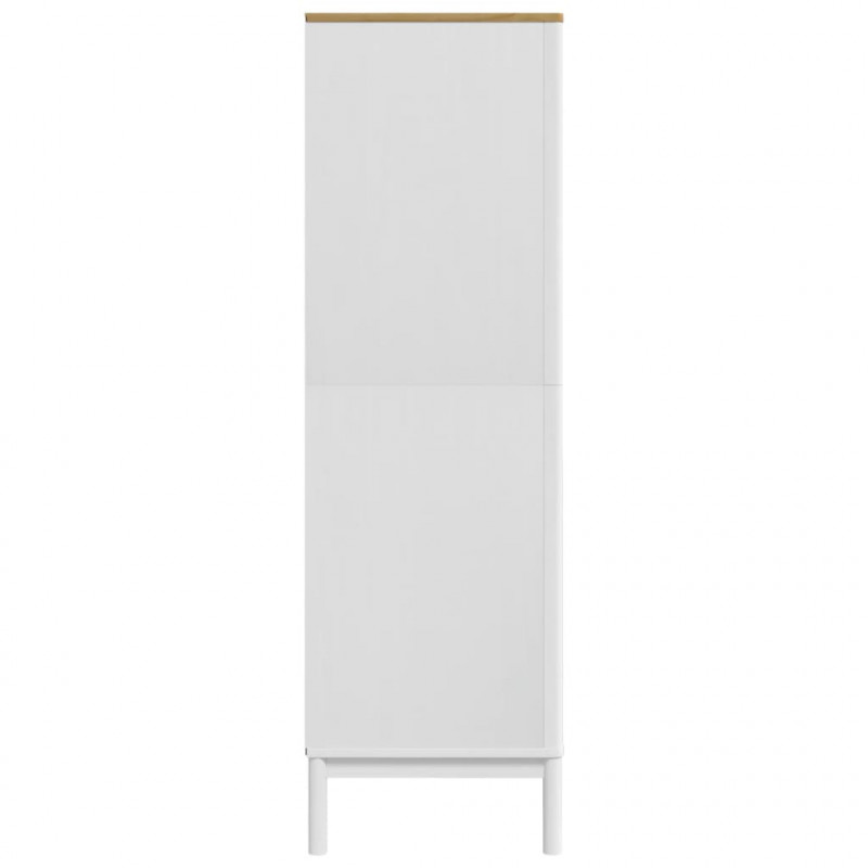 Szafa FLORO, biała, 77x53x171 cm, lite drewno sosnowe