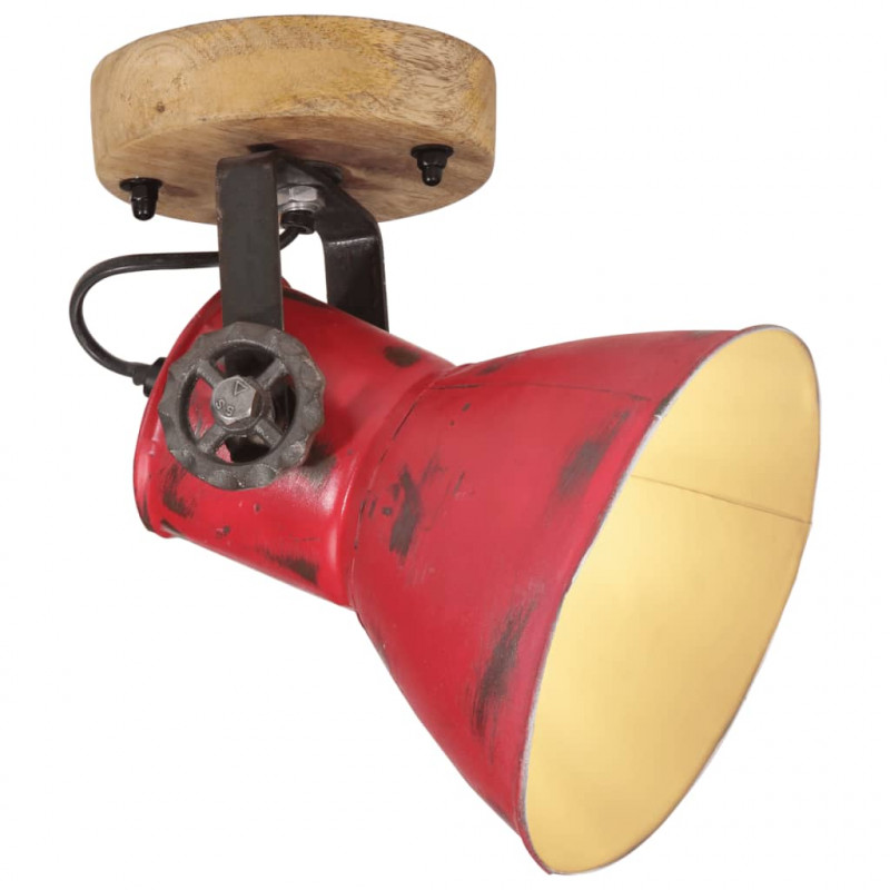 Lampa stołowa, 25 W, postarzany czerwony, 11,5x11,5x25 cm, E27