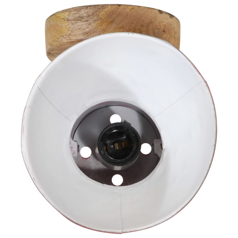 Lampa stołowa, 25 W, postarzany czerwony, 11,5x11,5x25 cm, E27