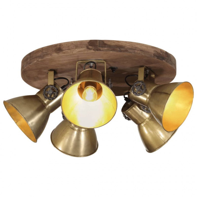 Lampa sufitowa, 25 W, antyczny mosiądz, 50x50x25 cm, E27