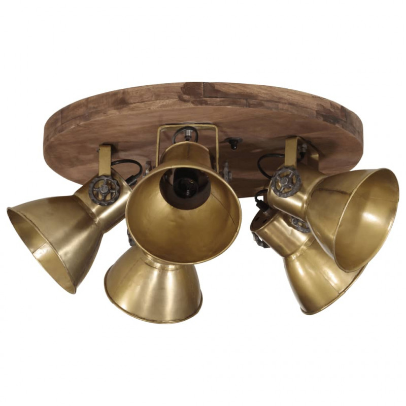 Lampa sufitowa, 25 W, antyczny mosiądz, 50x50x25 cm, E27