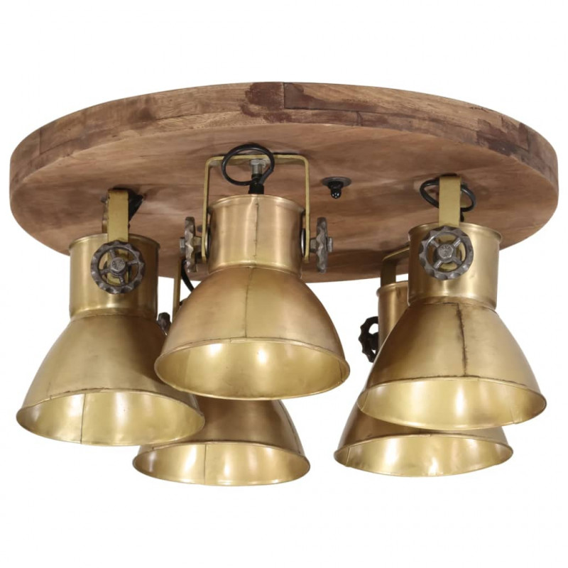 Lampa sufitowa, 25 W, antyczny mosiądz, 50x50x25 cm, E27