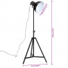 Lampa stojąca, 25 W, czarna, 61x61x90/150 cm, E27
