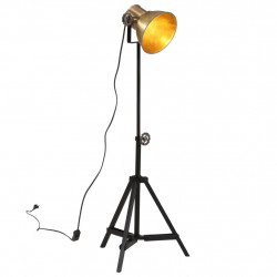 Lampa stołowa, 25 W, antyczny mosiądz, 35x35x65/95 cm, E27