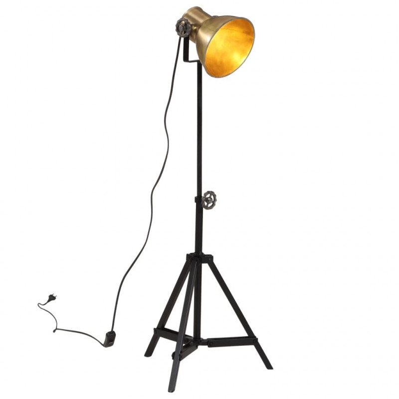 Lampa stołowa, 25 W, antyczny mosiądz, 35x35x65/95 cm, E27