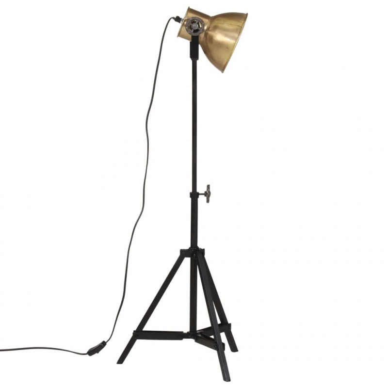 Lampa stołowa, 25 W, antyczny mosiądz, 35x35x65/95 cm, E27