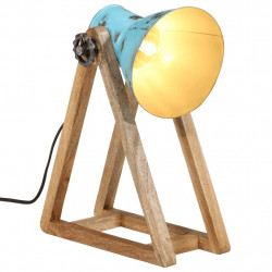 Lampa stołowa, 25 W, postarzany niebieski, 30x17x40 cm, E27