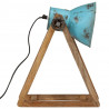 Lampa stołowa, 25 W, postarzany niebieski, 30x17x40 cm, E27