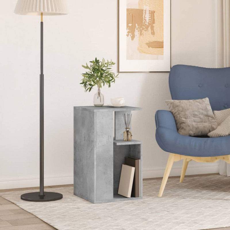 Stolik boczny, szary, 35x35x60 cm, materiał drewnopochodny