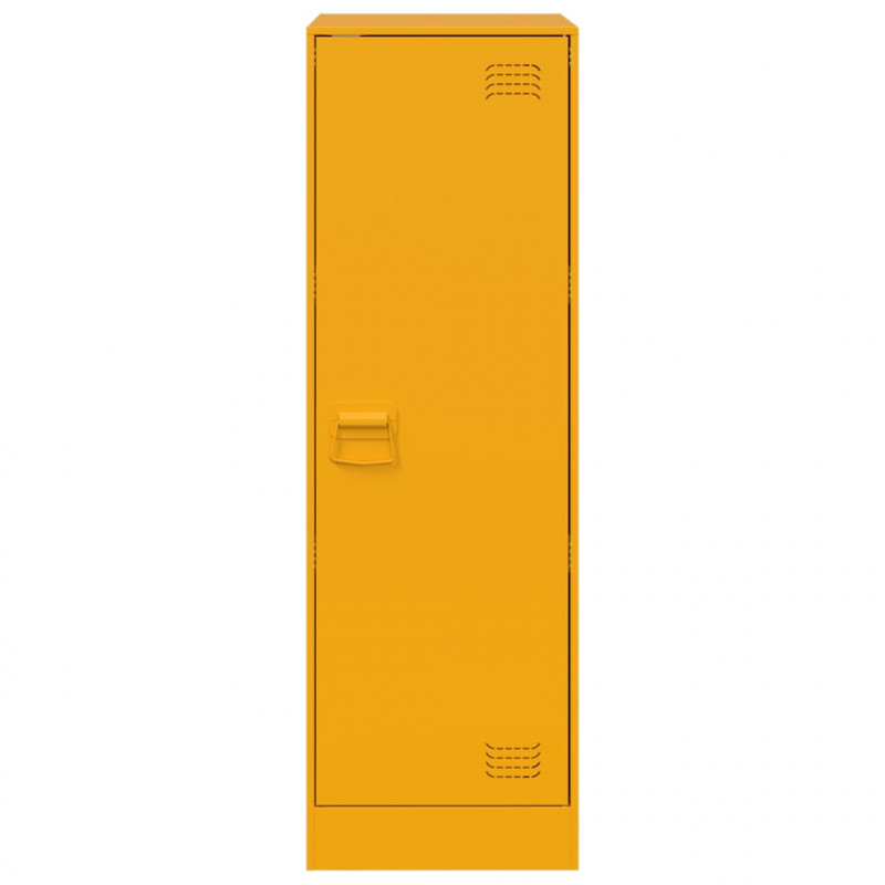 Szafka, musztardowa, 34,5x39x107 cm, stal
