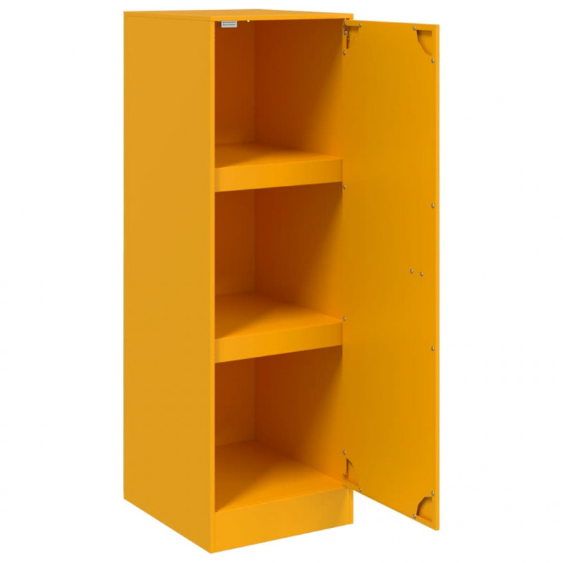 Szafka, musztardowa, 34,5x39x107 cm, stal