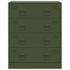 Komoda, oliwkowa, 67x39x83 cm, stalowa