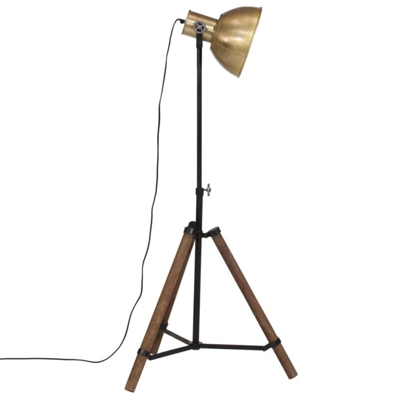 Lampa stojąca, 25 W, antyczny mosiądz, 75x75x90-150 cm, E27