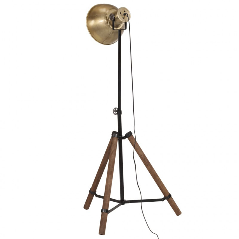 Lampa stojąca, 25 W, antyczny mosiądz, 75x75x90-150 cm, E27