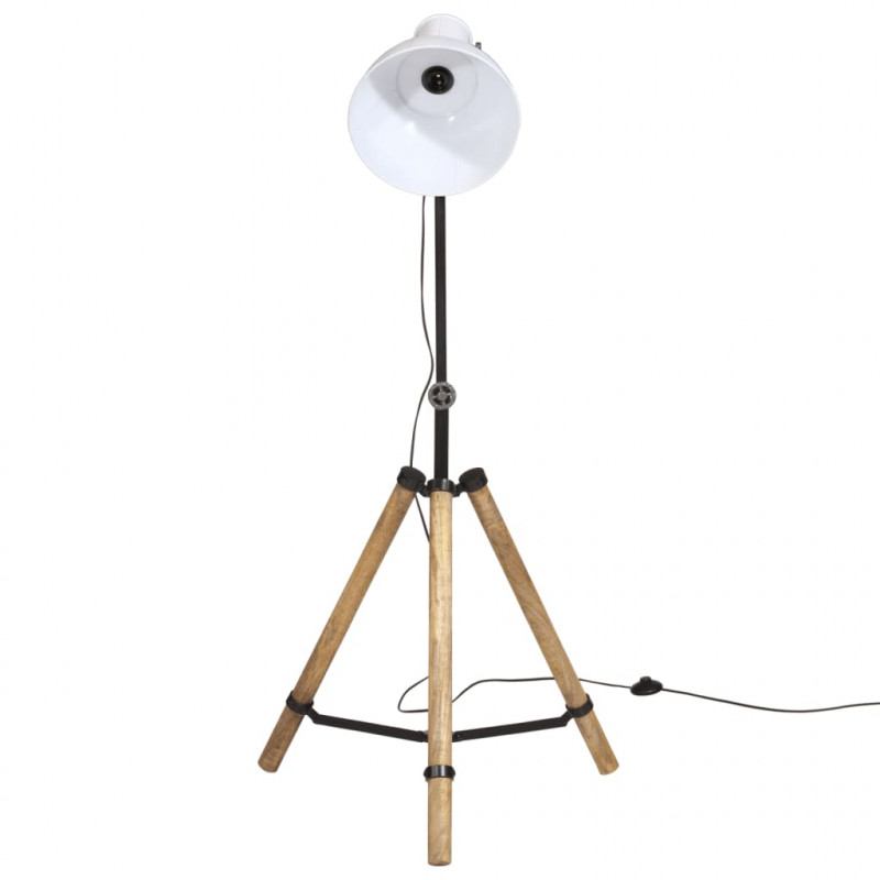 Lampa stojąca, 25 W, biała, 75x75x90-150 cm, E27