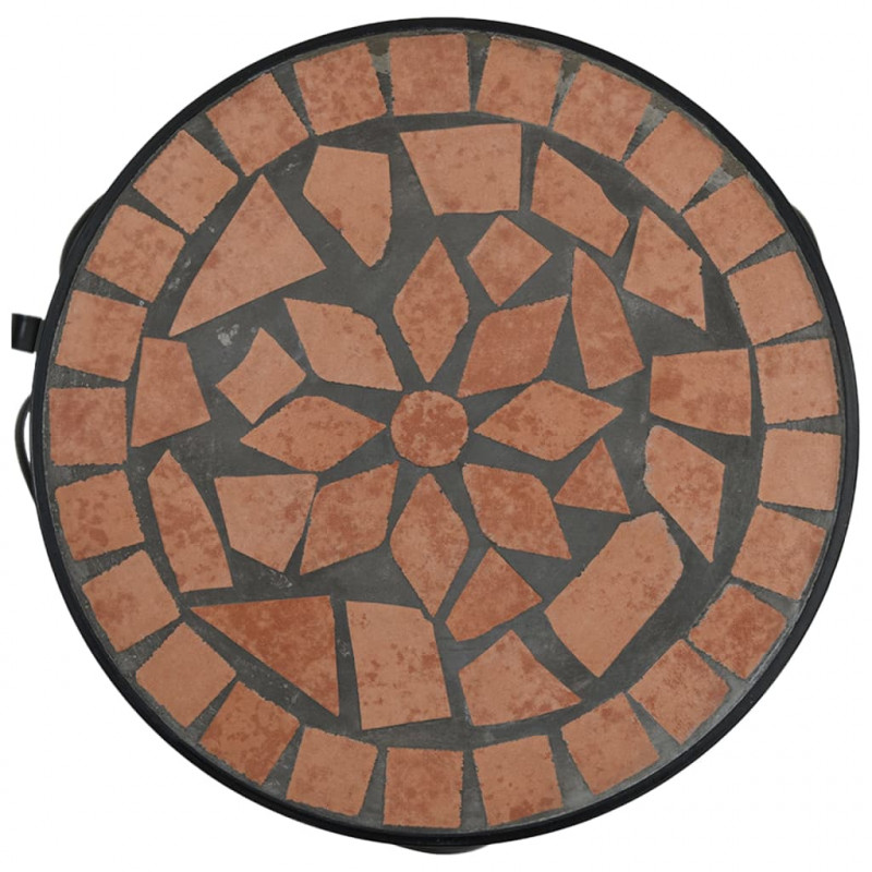 Stoliki na kwiaty, 3 szt., ceramiczne, terakota