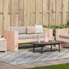 Sofa ogrodowa, 2-osobowa, 134x60x62 cm, lite drewno daglezjowe