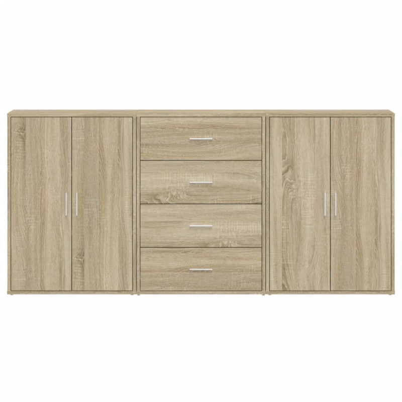 Szafki, 3 szt, dąb sonoma, 60x31x84 cm, materiał drewnopochodny