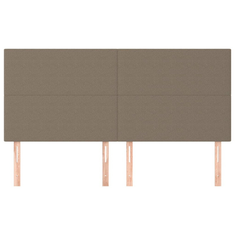 Zagłówki do łóżka, 4 szt., taupe, 80x5x78/88 cm, tkanina