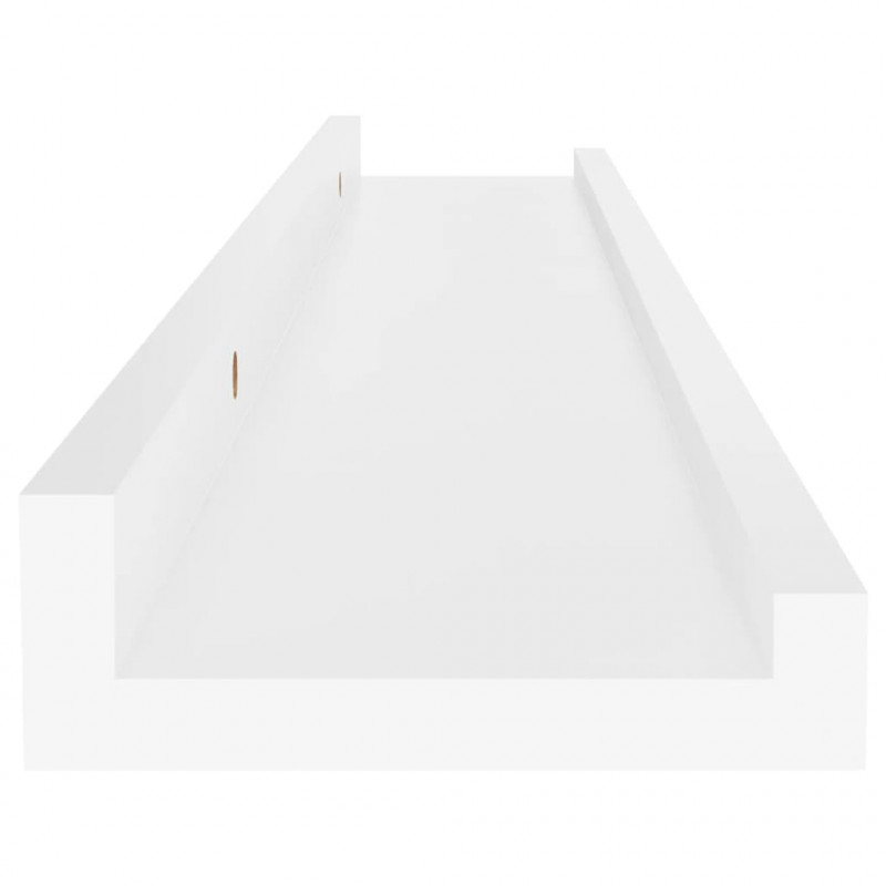 Półki ścienne, 4 szt., białe, 60x9x3 cm