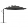 Parasol wiszący z aluminiowym słupkiem, 350 cm, antracytowy