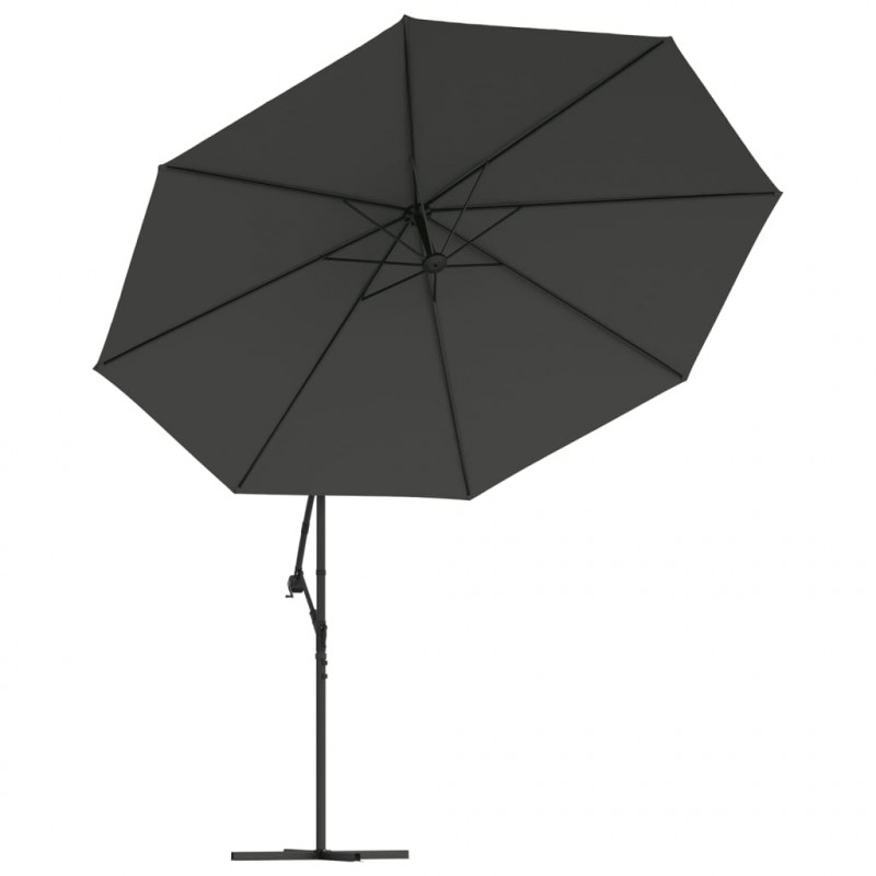 Parasol wiszący z aluminiowym słupkiem, 350 cm, antracytowy