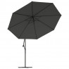Parasol wiszący z aluminiowym słupkiem, 350 cm, antracytowy