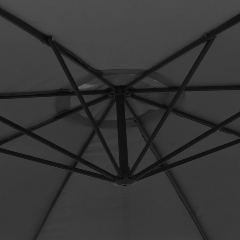 Parasol wiszący z aluminiowym słupkiem, 350 cm, antracytowy