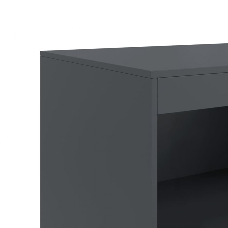 Szafka boczna, antracytowa, 67x39x107 cm, stal