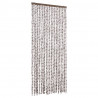 Zasłona przeciwko owadom, kolor taupe i biel, 90x220 cm, szenil