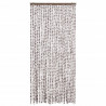 Zasłona przeciwko owadom, kolor taupe i biel, 90x220 cm, szenil