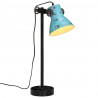 Lampa stołowa, 25 W, postarzany niebieski, 15x15x55 cm, E27