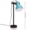 Lampa stołowa, 25 W, postarzany niebieski, 15x15x55 cm, E27